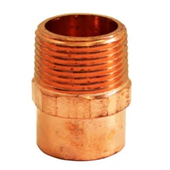 Bow 1-in Diameter Male-Female Adapter - Copper