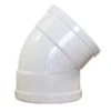 Ipex Sewer And Drain SDR 35 Fitting Female Elbow - White - 45° Angle - 5-in Dia