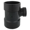 Ipex Sanitary Tee With 4-in And 2-in Diameter Fittings - Black ABS Plastic