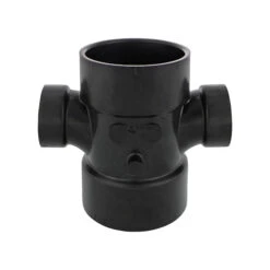 IPEX 3 X 1-1/2-in Black ABS Plastic Double Sanitary Tee