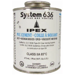 Ipex System 636 Medium Bodied Grey PVC Cement - 473 ML