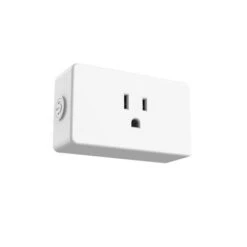 Globe Electric White 15-Amp Square Residential Outlet With Night Light - Smart Wi-Fi Plug (1-Pack)