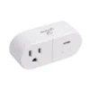 Globe Electric White 15-Amp Square Residential Outlet - Smart Wi-Fi Plug