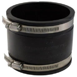 Aqua-Dynamic Flexible Coupling With Series 300 Stainless Steel Band Assembly - PVC - Rustproof - 4-in X 4-in Dia