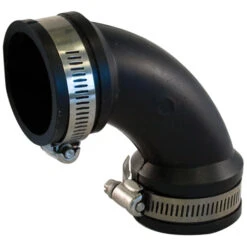 Aqua-Dynamic 90° Flexible Elbow 300 Series Stainless Steel Band Assembly - PVC - Rustproof - 3-in L X 1 1/2-in Dia