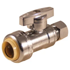 Straight Valve - Lead Free - 1/2" X 3/8"-Push X Comp