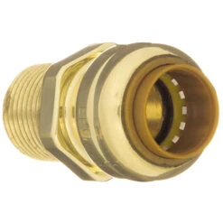 Aqua-Dynamic Male Adapter Coupling - Push-Fit X MIP - Lead-Free Brass - 3/4-in X 3/4-in Dia