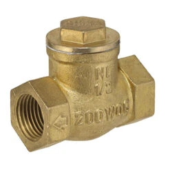 1/2" Threaded Brass Swing Check Valve