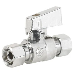 Straight Stop Valve - 3/8" X 3/8" - Chrome