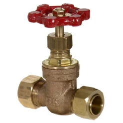 1/2" Compression Brass Gate Valve