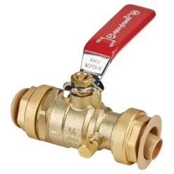 Ball Valve-Lead Free - Full Port W/Drain - 3/4" Push