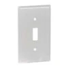 Eaton Single Toggle Standard Wall Plate - Thermoset - White - 10 Per Pack - 4 1/2-in H X 2 3/4-in W X 7/32-in D