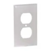 Eaton Duplex Receptacle Wall Plate - White Plastic - 2 3/4-in W X 4 1/2-in