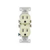 Leviton Duplex Receptacle - Flush Mount - Ivory - Residential - 15-amp - 125-volt