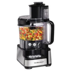 Hamilton Beach Stack & Snap Food Processor - 12 Cup - Black