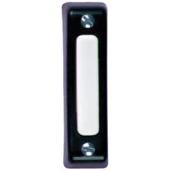 Globe Electric Wired Push Button Door Chime - Plastic - Black And White