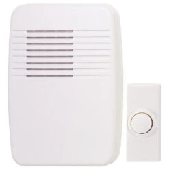 Globe Wireless Doorbell - Plastic - 5 1/2-in - White