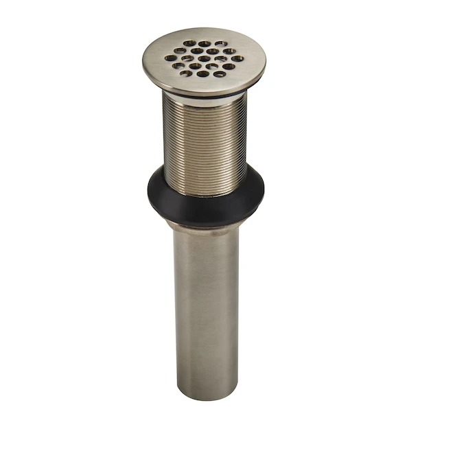 2-1/4-in Dia X 7.34-in L. Pfister Brushed Nickel Grid Decorative Sink Drain (No Overflow)