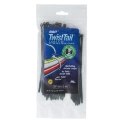 Marr 7-in UV Black Twist Tail Tie