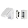 Reddot 1-Gang White Metal Weatherproof Rectangle Indoor Or Outdoor Electrical Box