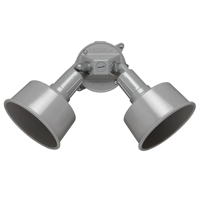 REDDOT Floodlight Kit - 11-in X 5-1/2-in X 7-3/4-in - Silver Aluminum - 150 Watt Maximum - 2 Reflectors