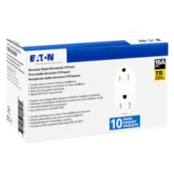 Eaton Tamper Resistant Duplex Receptacle Outlet - 1 5/16-in W - 15-amp - 125-volt