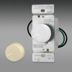 Eaton Single Pole Non-Preset Rotary Dimmer - White And Ivory - 120-Volt - 600-Watt