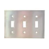 Eaton 3-Gang Toggle Wall Plate - Stainless Steel - Industrial - 6 3/8-in W X 4 1/2-in L