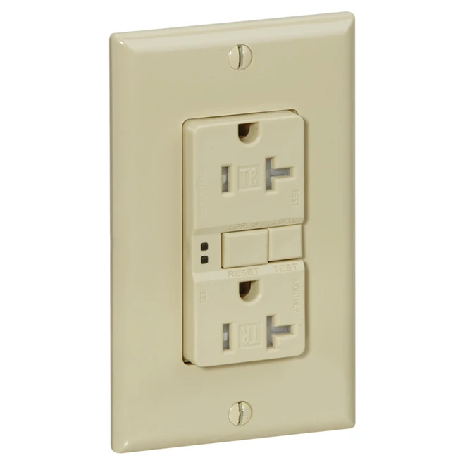 Eaton Electrical Outlets - 20-Amp - 125-Volt - Tamper Resistant - Duplex Receptacle - Ivory - GFCI -Residential - Image 2