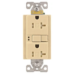 Eaton Electrical Outlets - 20-Amp - 125-Volt - Tamper Resistant - Duplex Receptacle - Ivory - GFCI -Residential