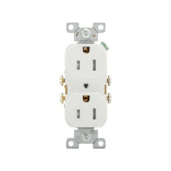 Eaton White 15-Amp Duplex Tamper Resistant Outlet (1-Pack)