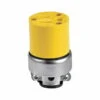 Eaton Armoured Yellow Vinyl Connector - Automatically Grounded - 15-Amps - 125-V