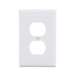 Eaton 1-Gang 10-Pack White Duplex Midsize Wall Plate