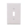 Eaton 1-Gang 10-Pack White Toggle Midsize Wall Plate