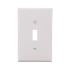 Eaton 1-Gang 10-Pack White Toggle Midsize Wall Plate