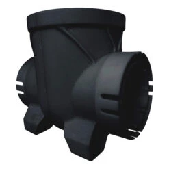 Reln Double Outlet Catch Basin - Moulded Plastic - Black - Fits 3-in And 4-in Dia Pipes