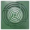 Reln Square Grate - Moulded Plastic - Green - Fits 6-in Dia Pipes