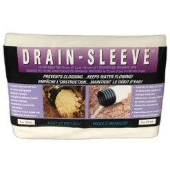 Reln Mole-Pipe Drain Sleeve - Use On Perforated Drain Pipe - White - 10-ft L X 4-in Dia