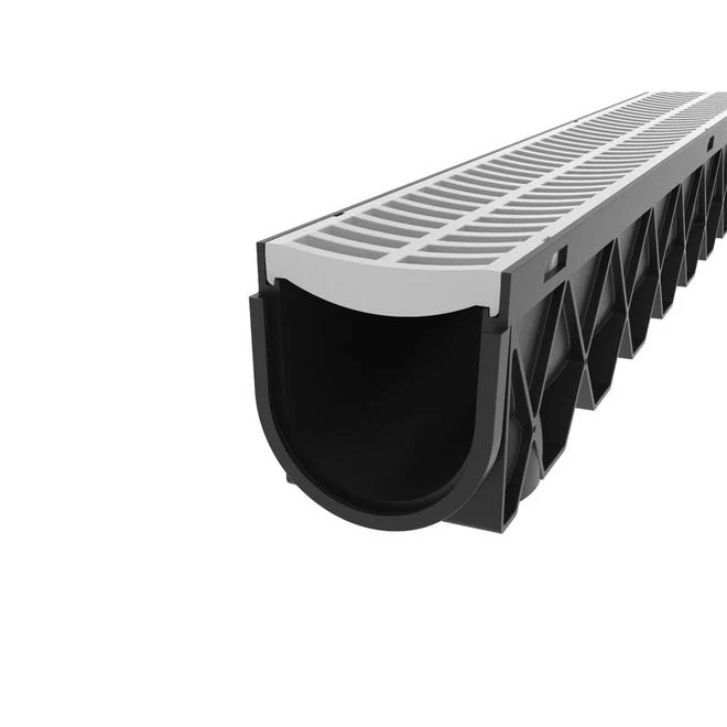 Reln 40-in Black Polypropylene Channel Drain With Grate - Image 2