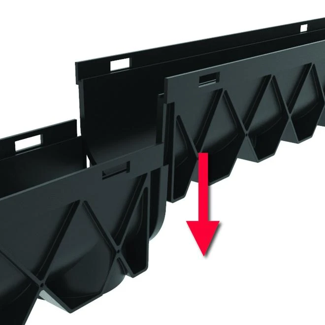 Reln 40-in Black Polypropylene Channel Drain With Grate - Image 3