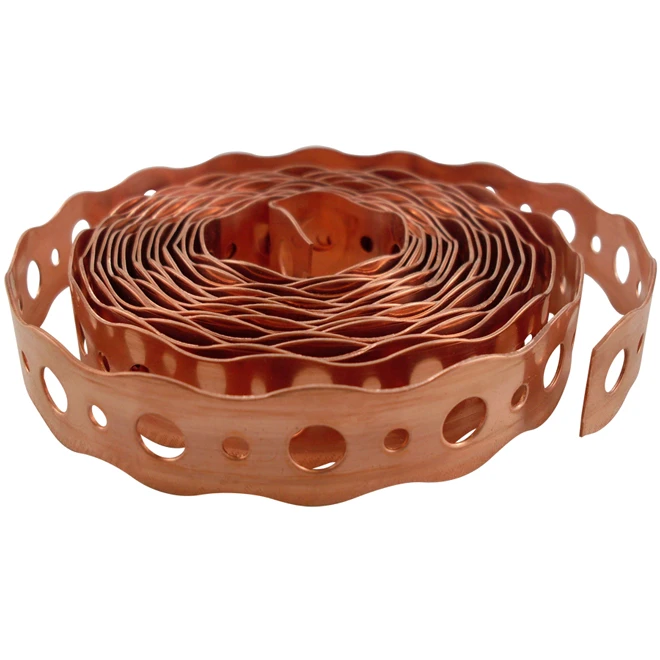 Oatey Masters Perforated Suspension Strapping - Copper - 24 Gauge - 3/4-in W X 10-ft L