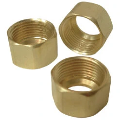 Compression Nuts - Brass - 1/2" - 3 Pack