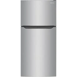 Frigidaire Top-Freezer Refrigerator - Reversible Self-Closing Doors - 30-in - 18-cu Ft - Stainless Steel