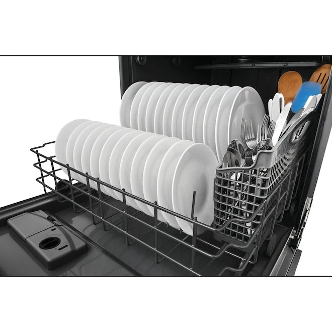Frigidaire Balck Stainless Steel 24-in 2-Rack Built-In Dishwasher With Hidden Controls