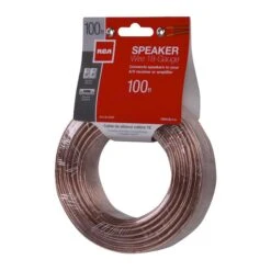 RCA Speaker Wire - Copper/PVC - 100' - Gauge 18 - Gold