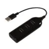 Jensen USB-A To 4 Port USB-A Hub - Black