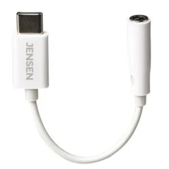 Jensen USB-C To 3.5mm Cable Audio Adapter - White