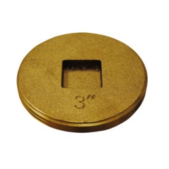 Oatey 3-in Diameter Recessed Head Cleanout Plug - Brass
