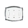 Atron 3-Gang 1-Pack White And Chrome Toggle Standard Wall Plate