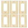 "Decora" Wall Plate - Rocker - Metal - 6/PK - Brass
